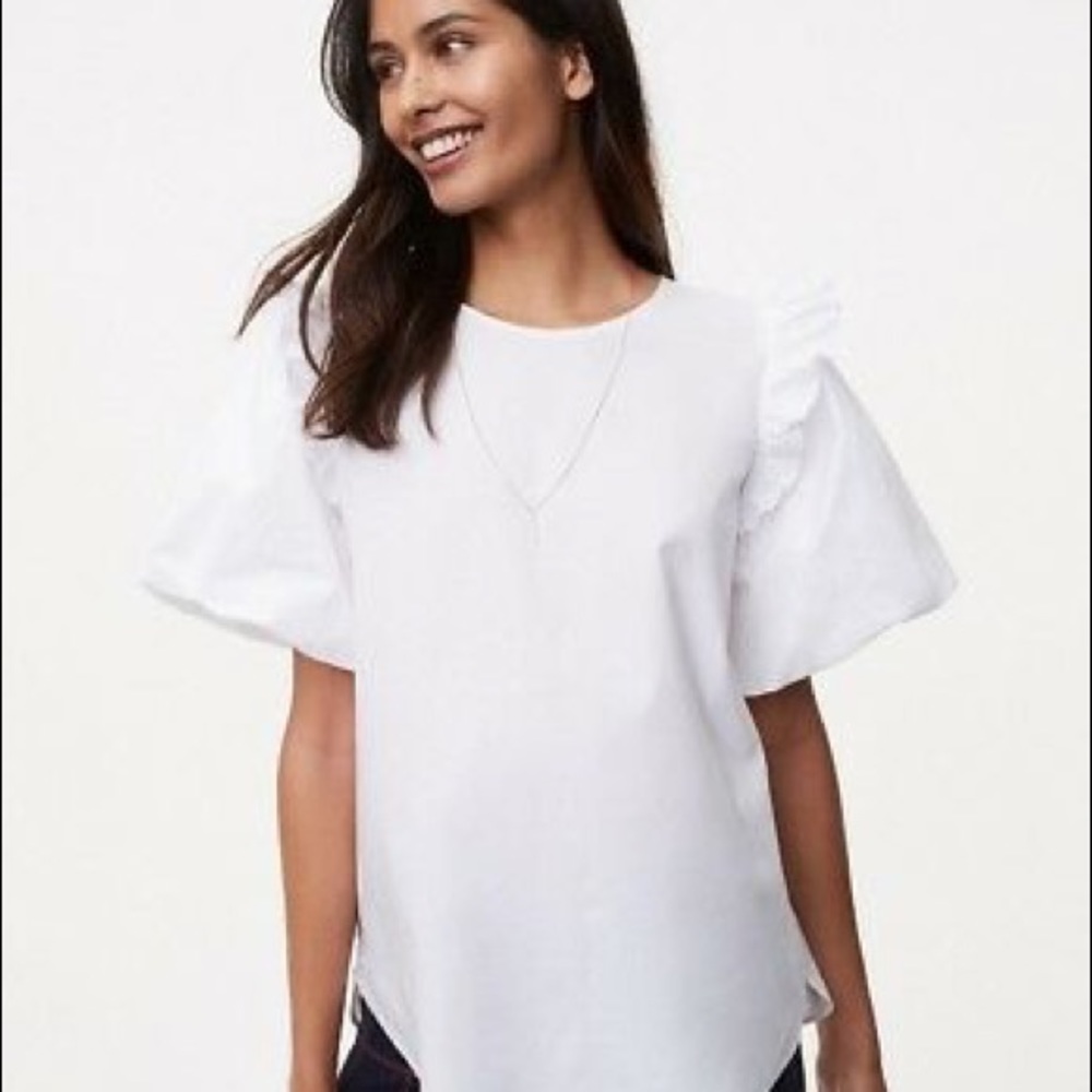 LOFT Ballon Sleeve Top
